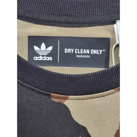 New! adidas Originals x DRY CLEAN ONLY Bangkok Camo Lace Hem Midi Shirt Dress, S - Picture 8 of 11